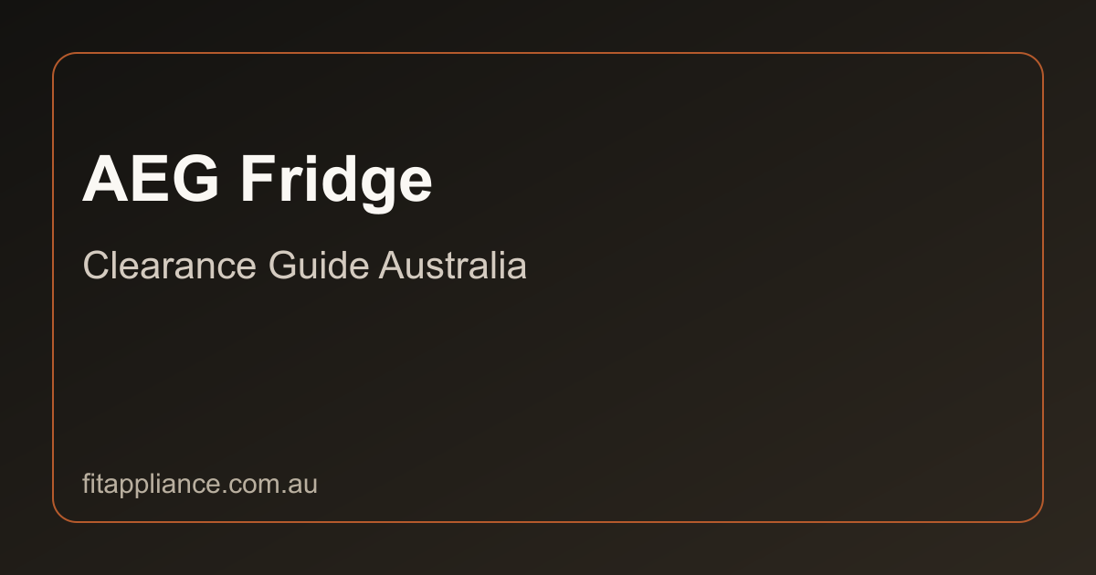 AEG Fridges clearance guide preview