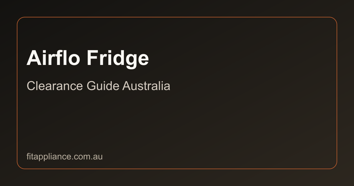 Airflo Fridges clearance guide preview