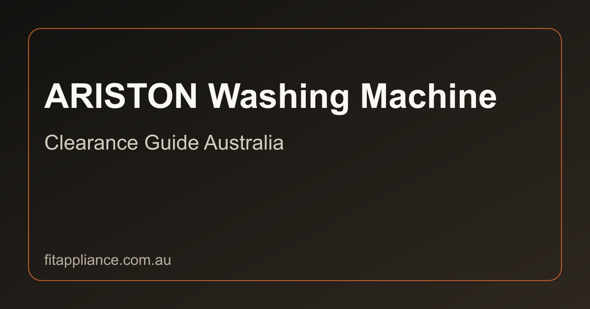 ARISTON Washing Machines clearance guide preview