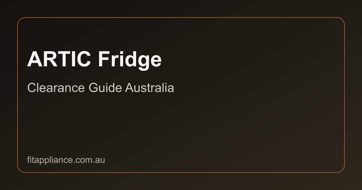ARTIC Fridges clearance guide preview