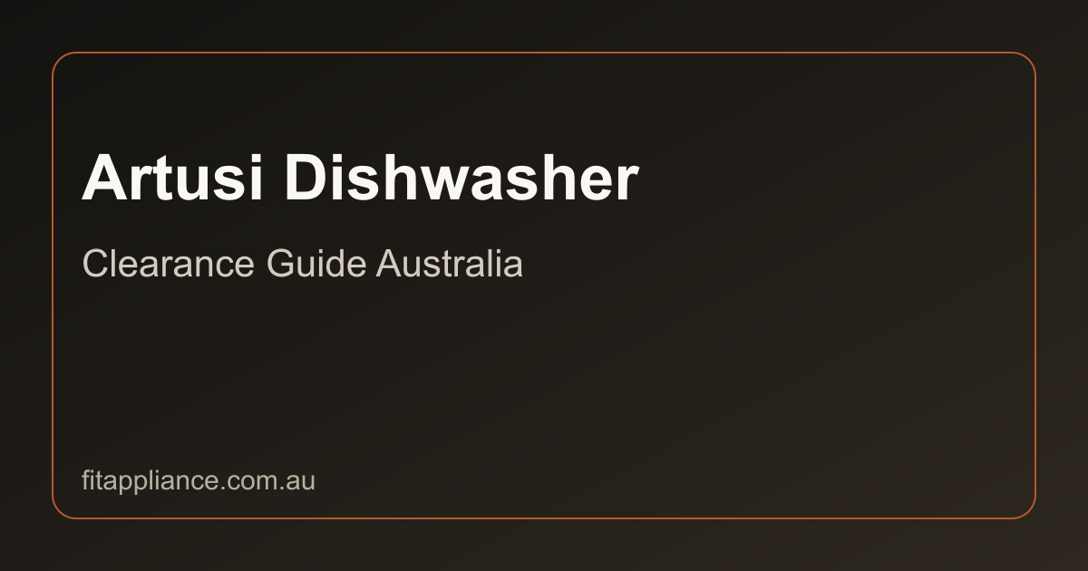 Artusi Dishwashers clearance guide preview