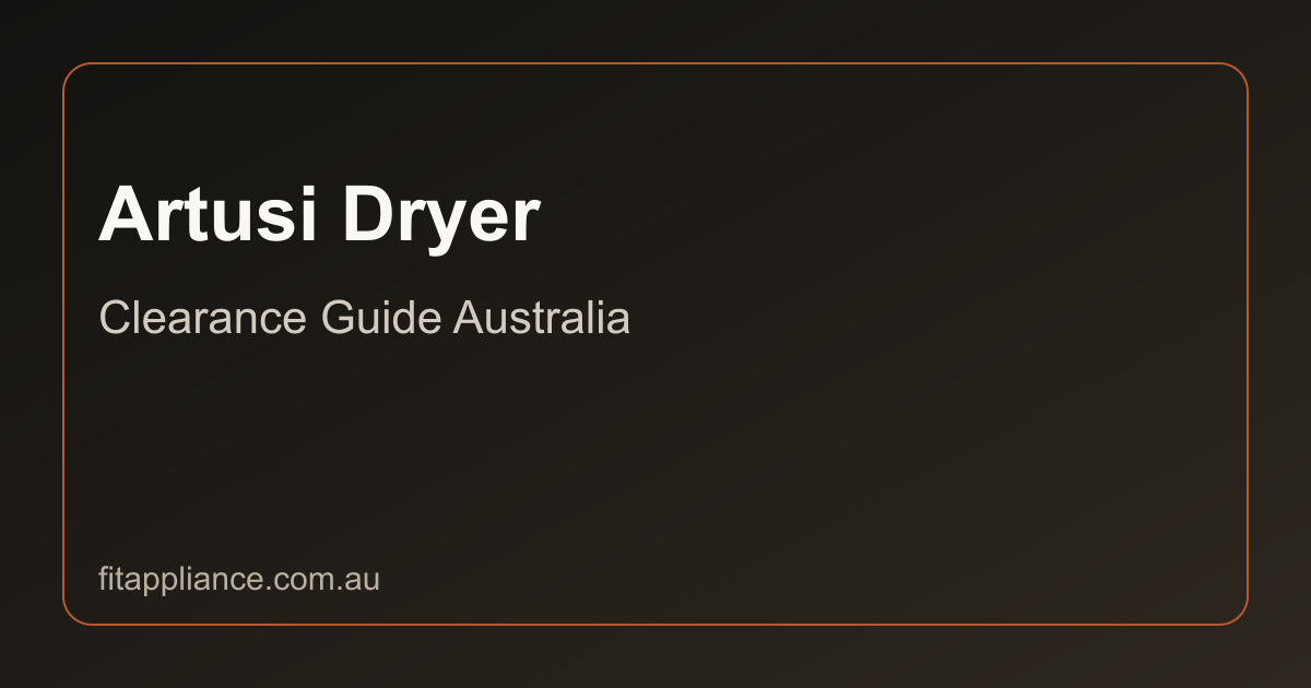 Artusi Dryers clearance guide preview