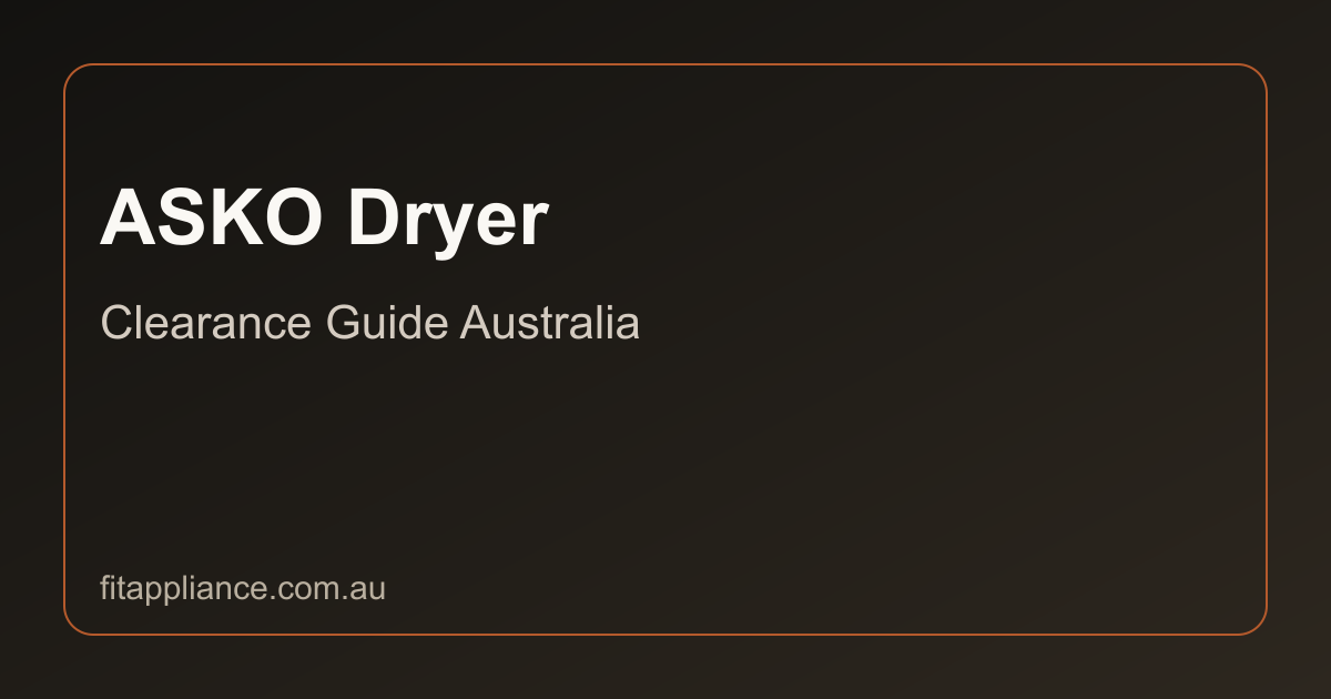 ASKO Dryers clearance guide preview