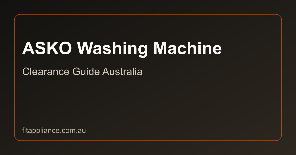 ASKO Washing Machines clearance guide preview