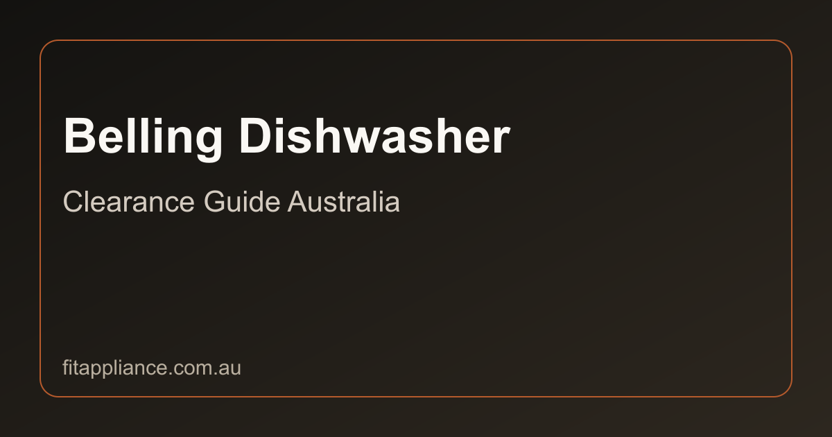 Belling Dishwashers clearance guide preview