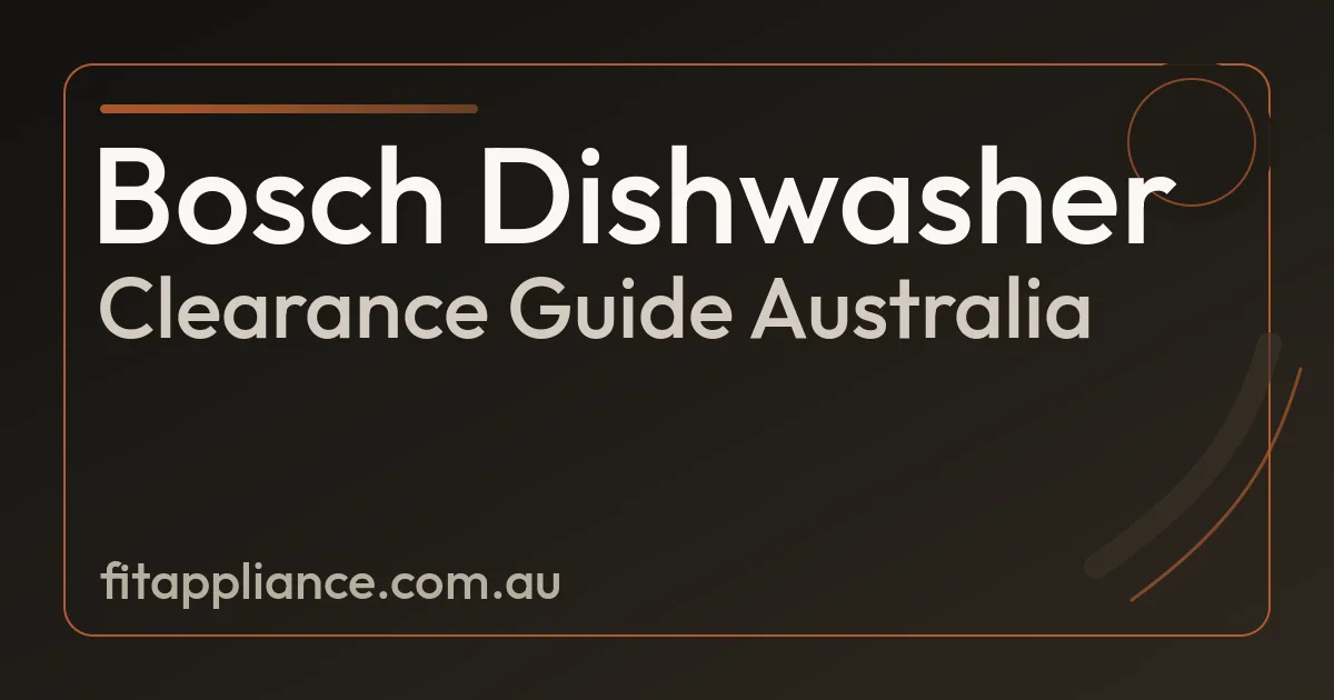 Bosch dishwasher clearance guide cover