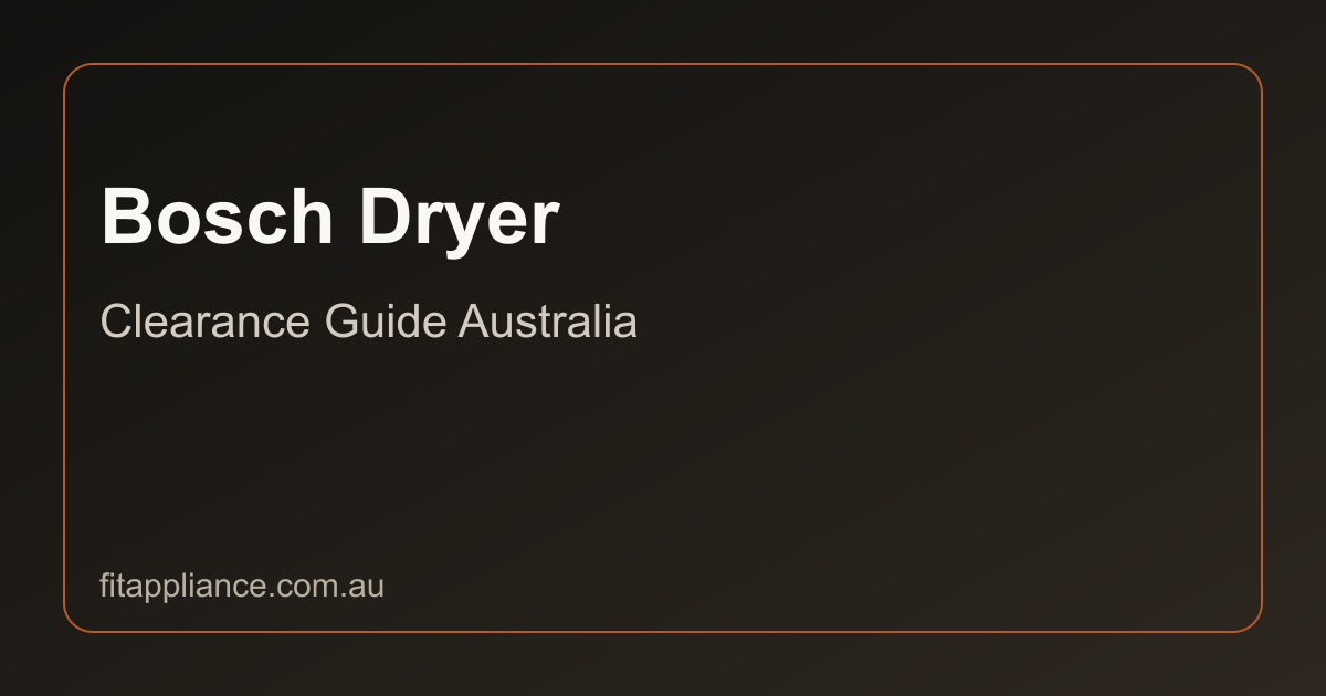 Bosch Dryers clearance guide preview