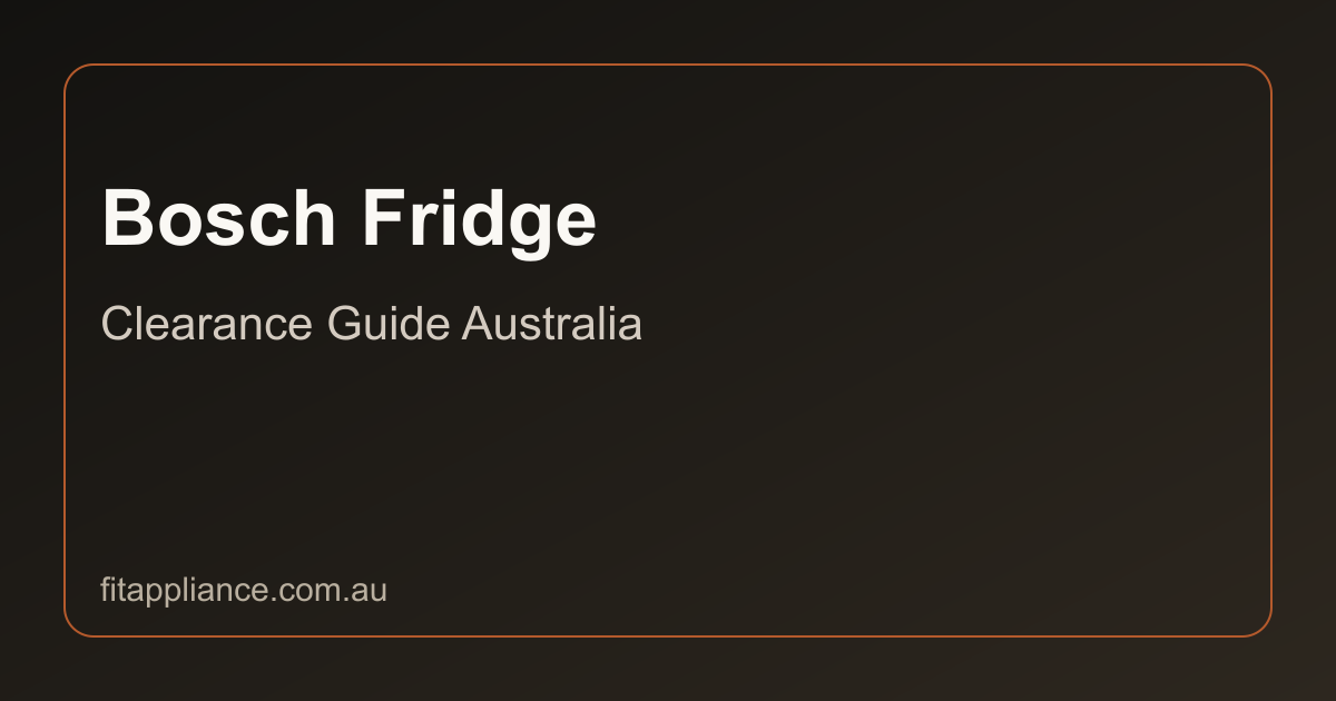 Bosch Fridges clearance guide preview