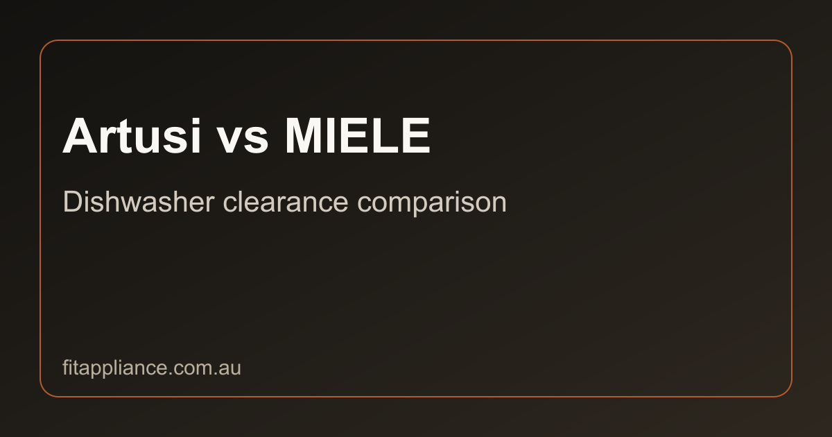 Artusi vs MIELE clearance comparison preview
