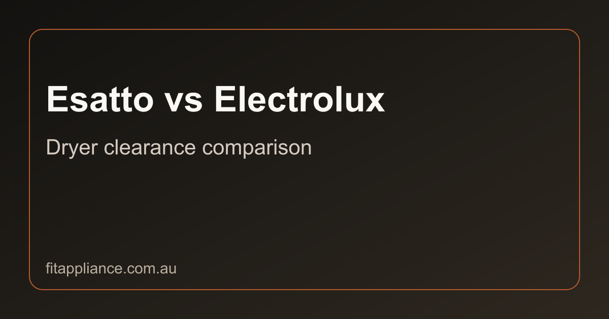 Esatto vs Electrolux clearance comparison preview
