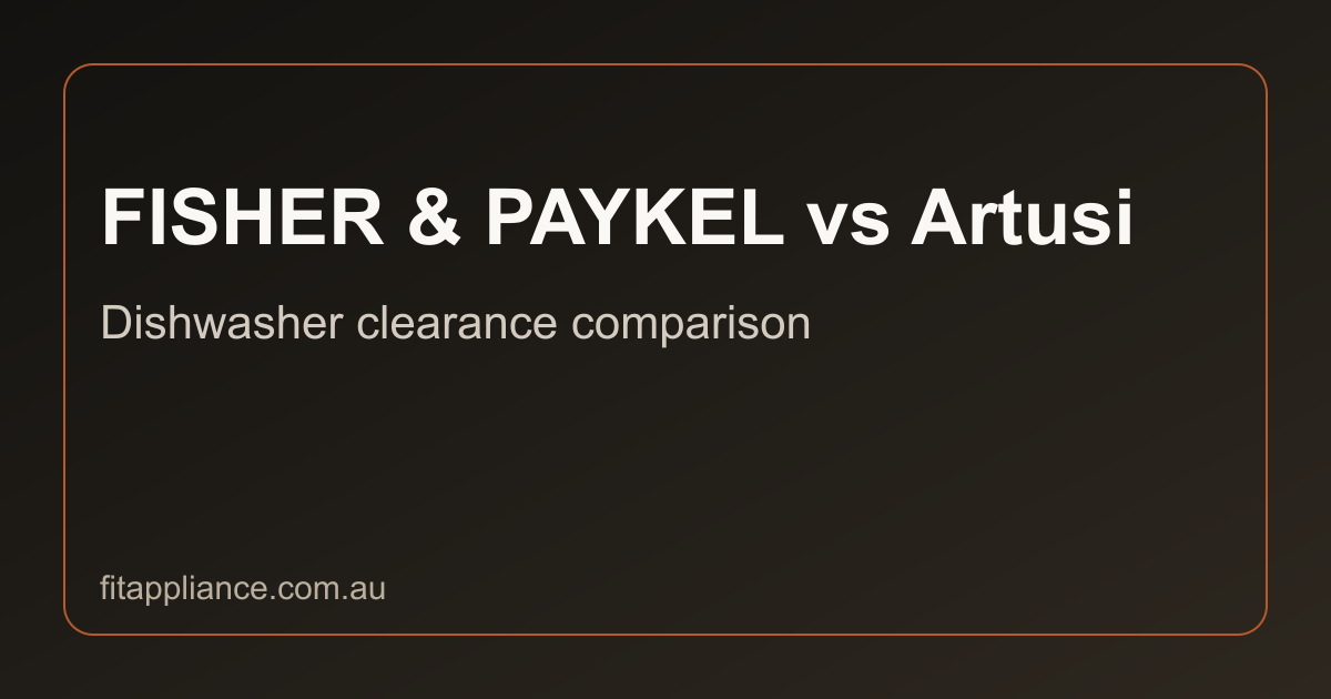 Fisher & Paykel vs Artusi clearance comparison preview