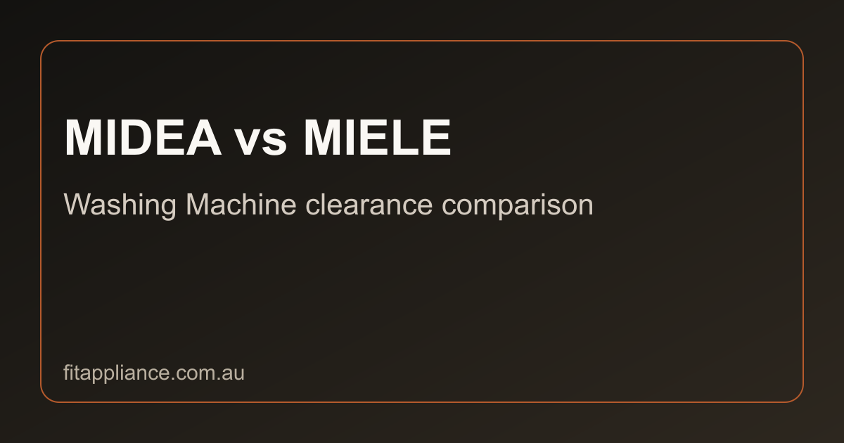 Midea vs MIELE clearance comparison preview