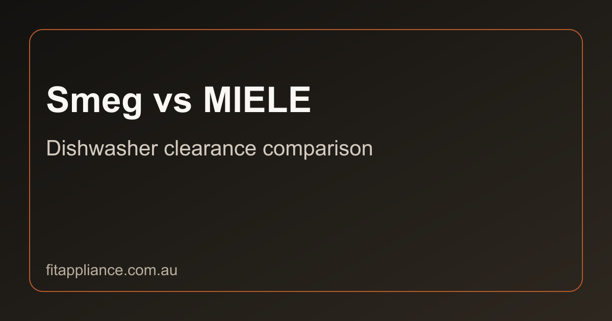 Smeg vs MIELE clearance comparison preview