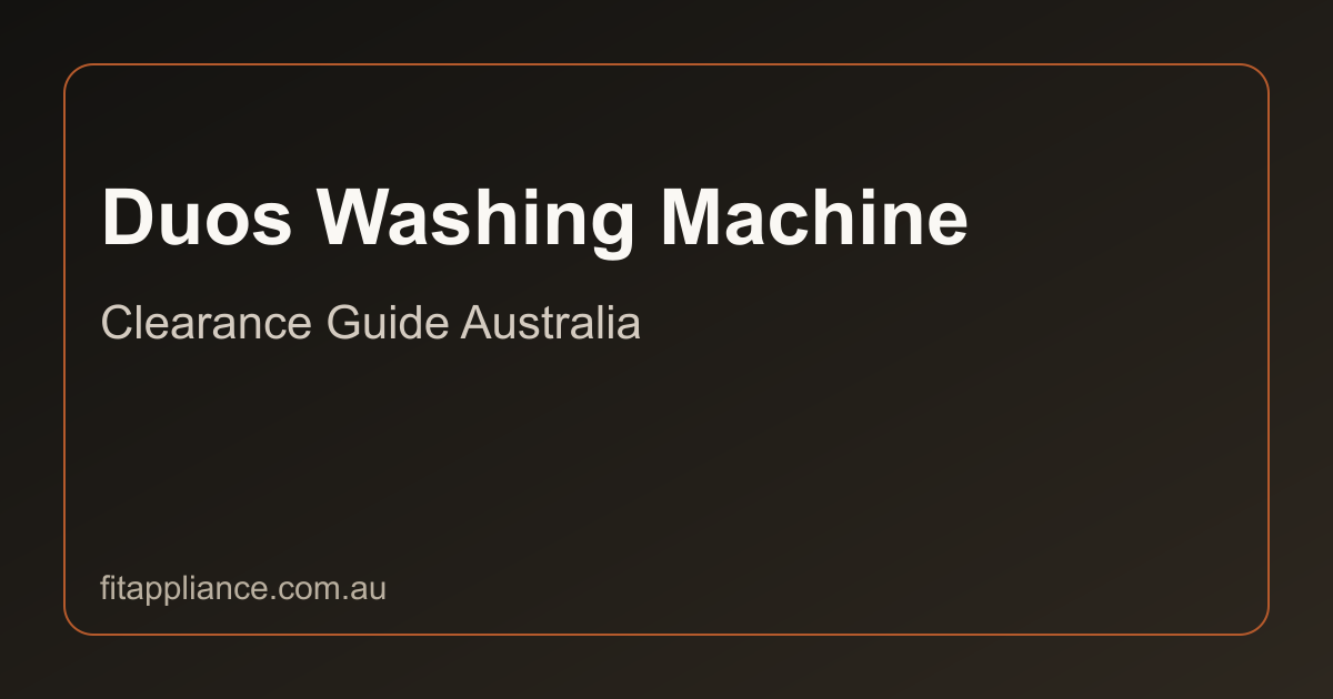 Duos Washing Machines clearance guide preview