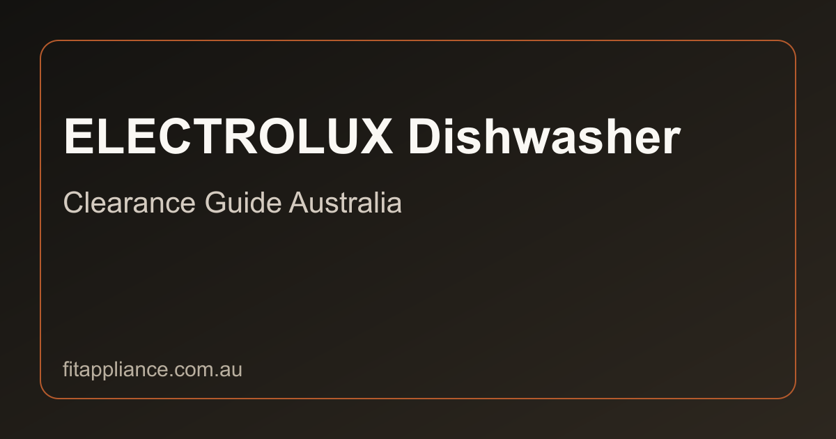 ELECTROLUX Dishwashers clearance guide preview