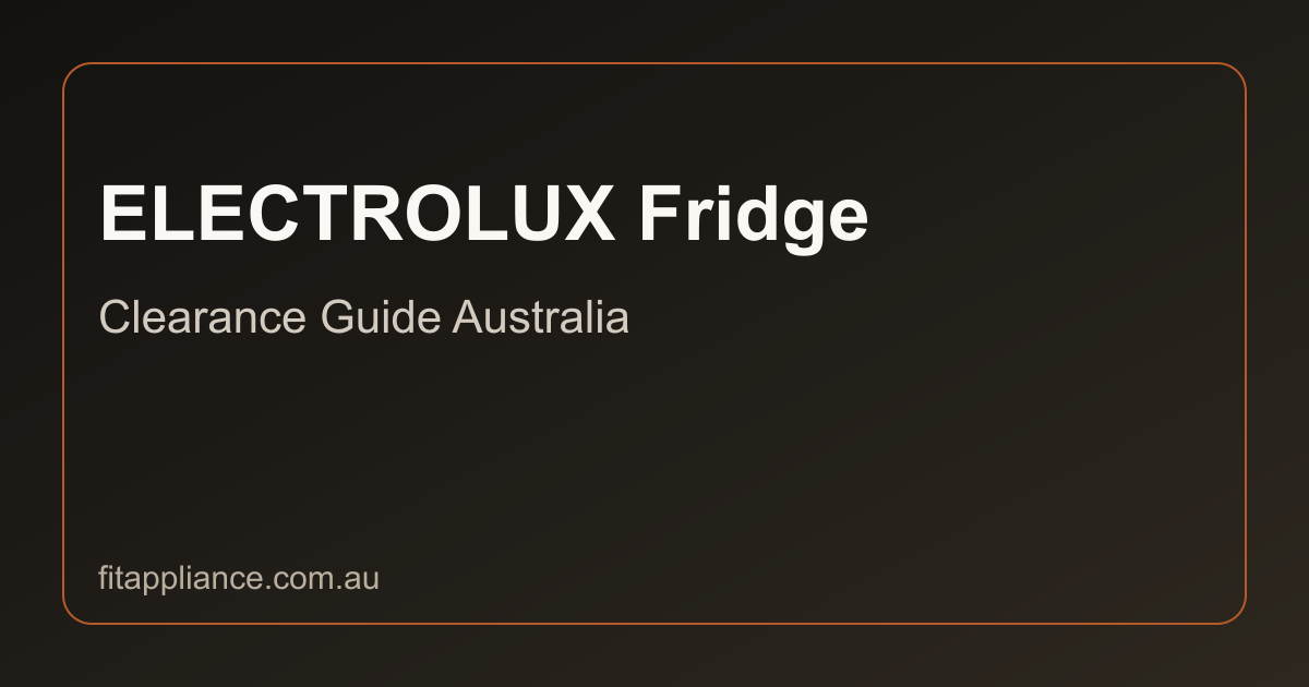 ELECTROLUX Fridges clearance guide preview