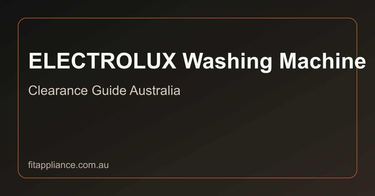 ELECTROLUX Washing Machines clearance guide preview