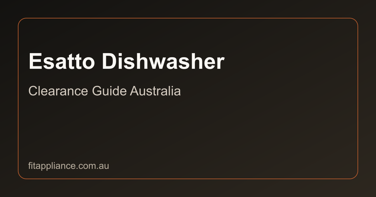 Esatto Dishwashers clearance guide preview
