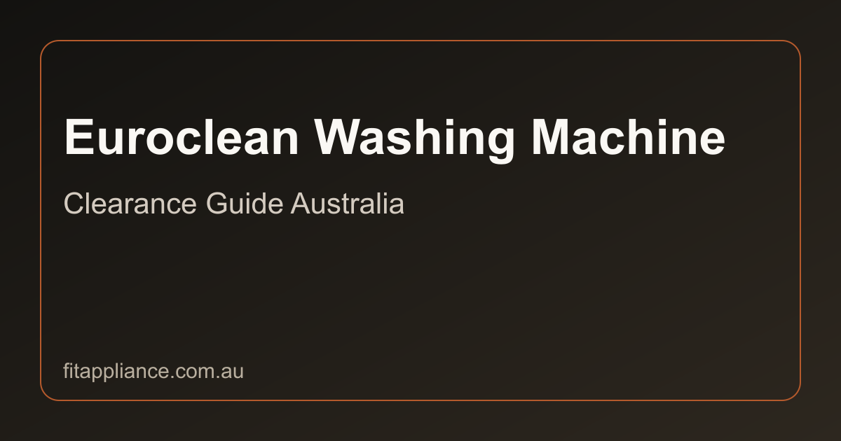 Euroclean Washing Machines clearance guide preview