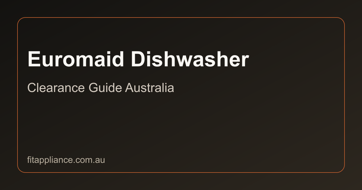Euromaid Dishwashers clearance guide preview