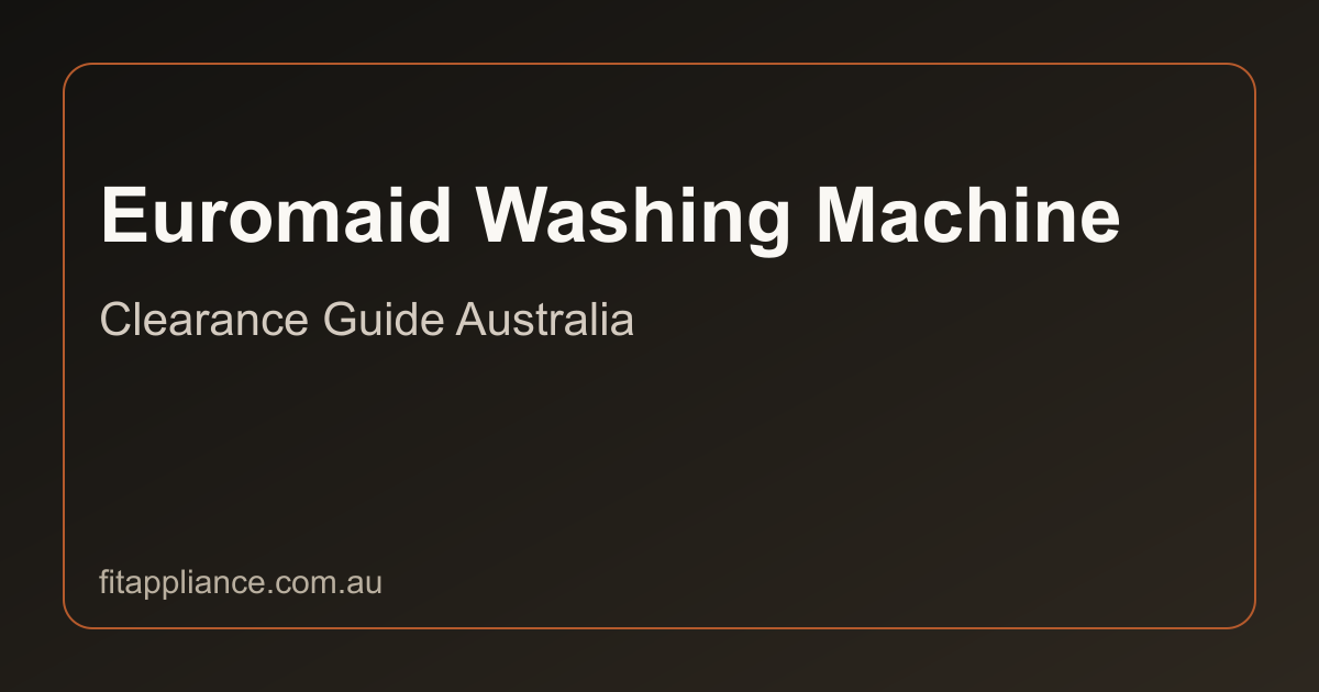 Euromaid Washing Machines clearance guide preview