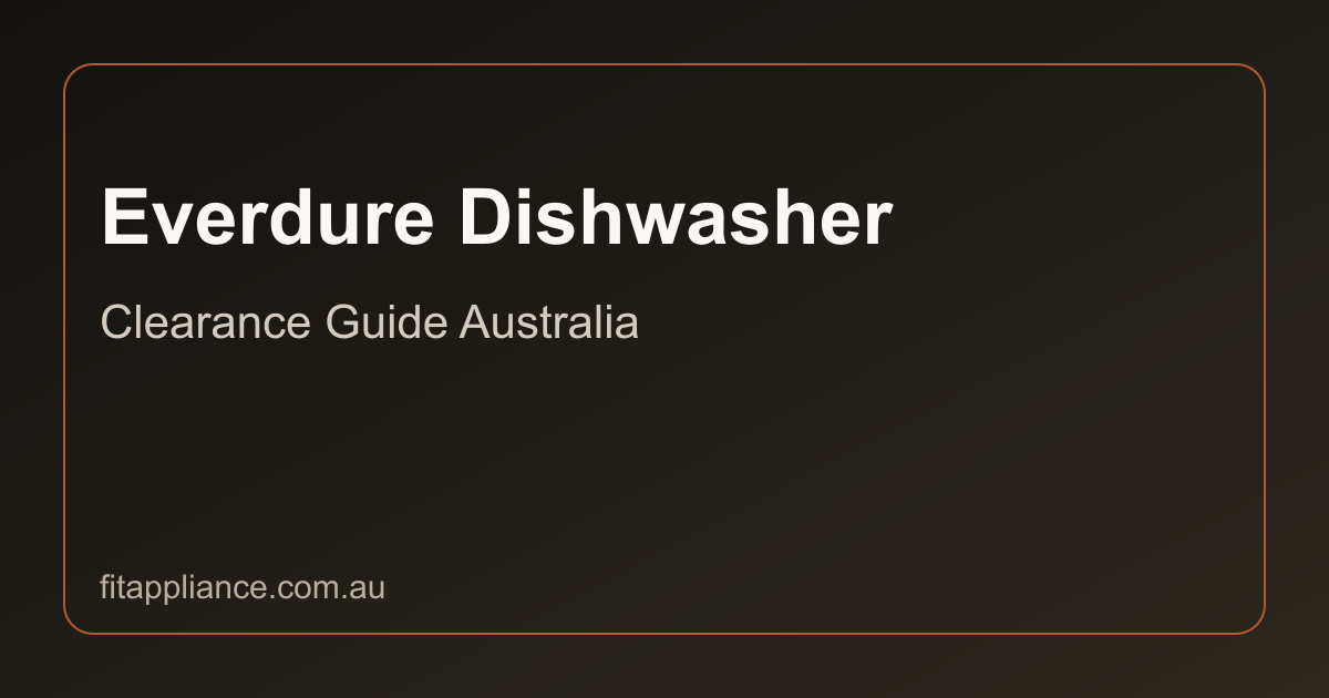 Everdure Dishwashers clearance guide preview