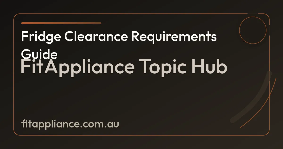 Fridge clearance requirements guide cover