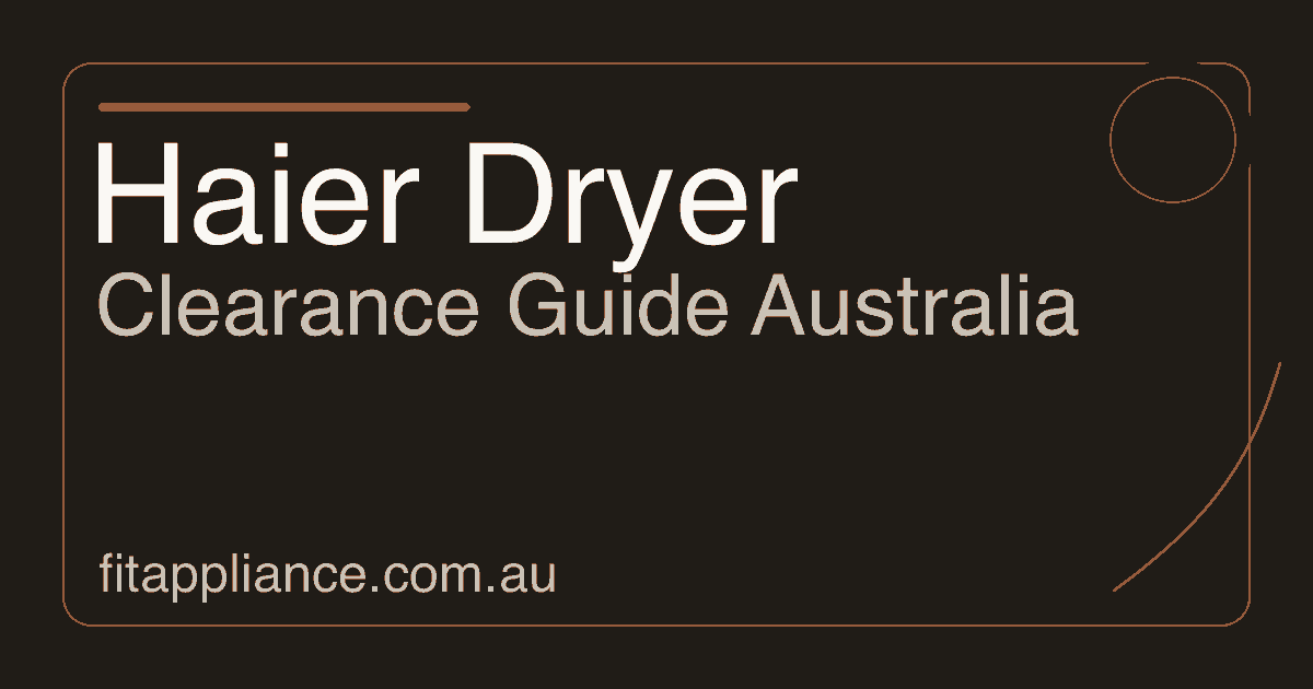 Haier Dryer clearance guide preview