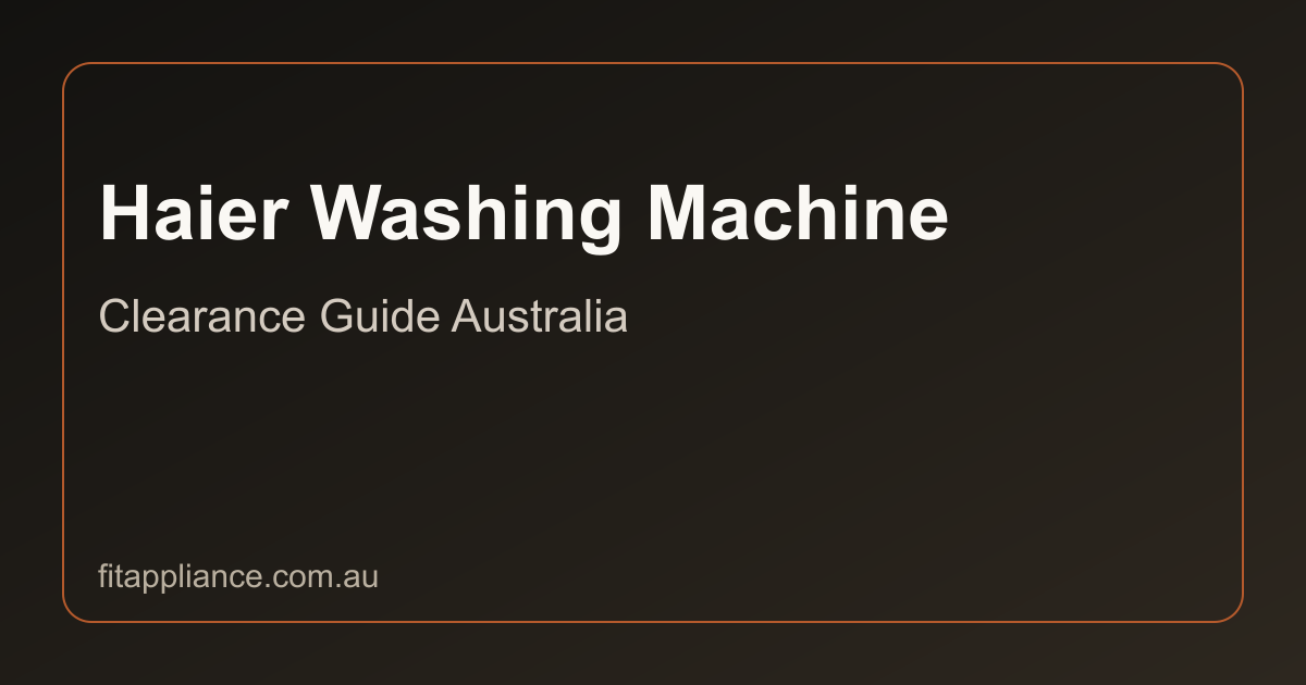 Haier Washing Machines clearance guide preview