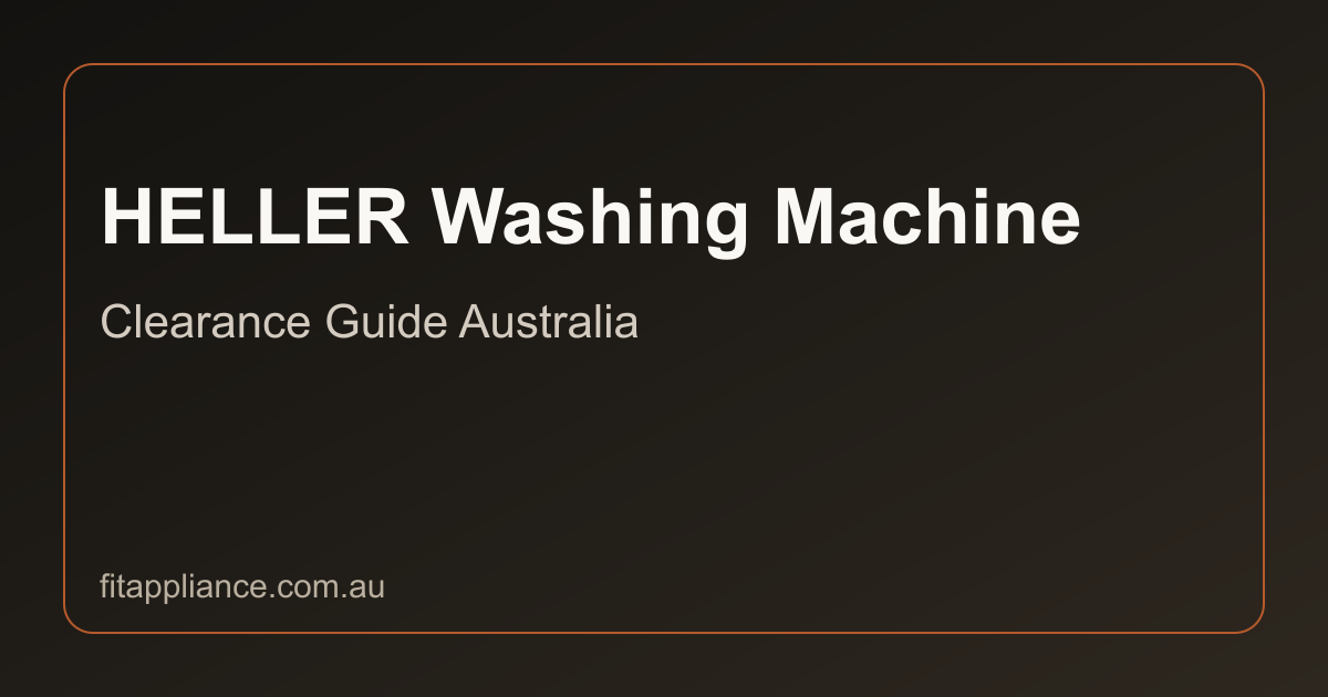 Heller Washing Machines clearance guide preview