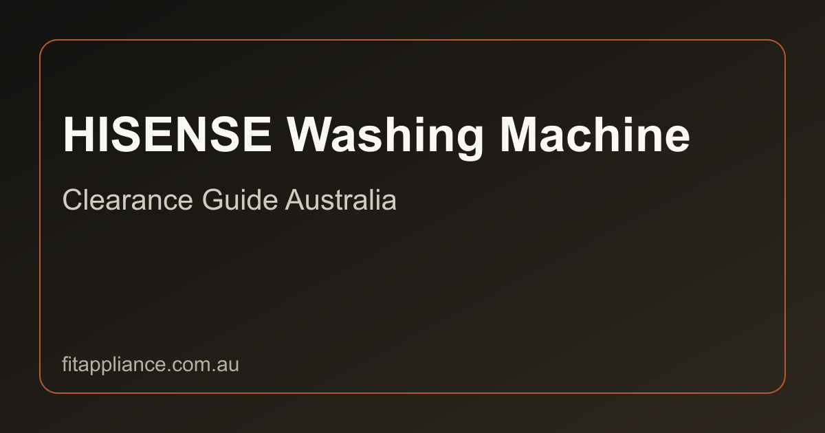 Hisense Washing Machines clearance guide preview