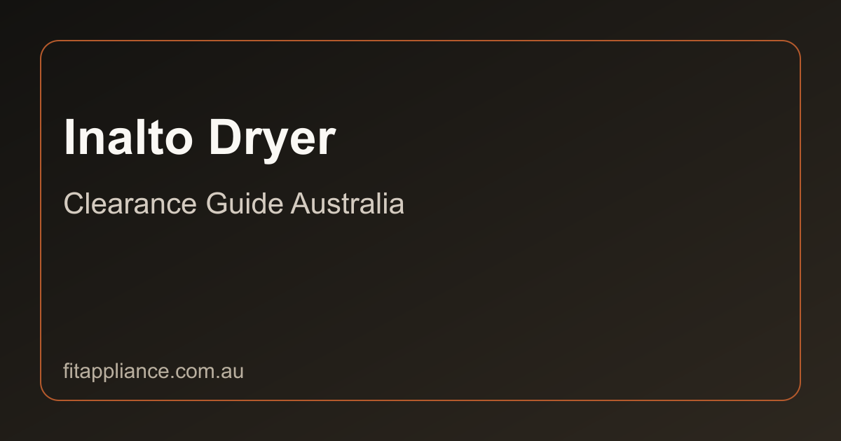 Inalto Dryers clearance guide preview