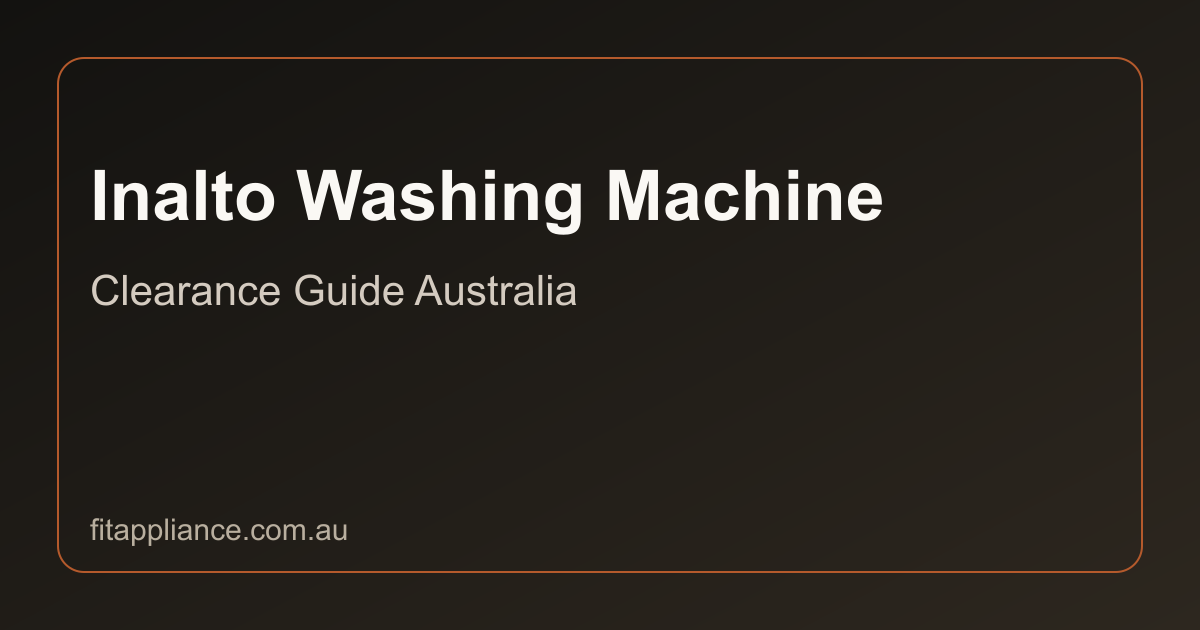Inalto Washing Machines clearance guide preview