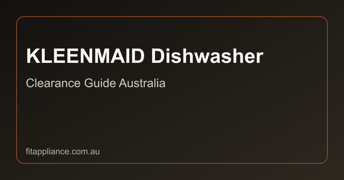 KLEENMAID Dishwashers clearance guide preview