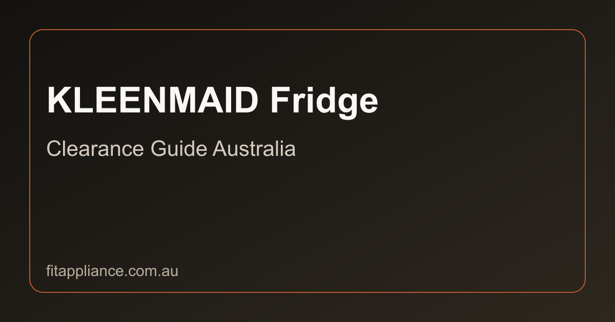 KLEENMAID Fridges clearance guide preview