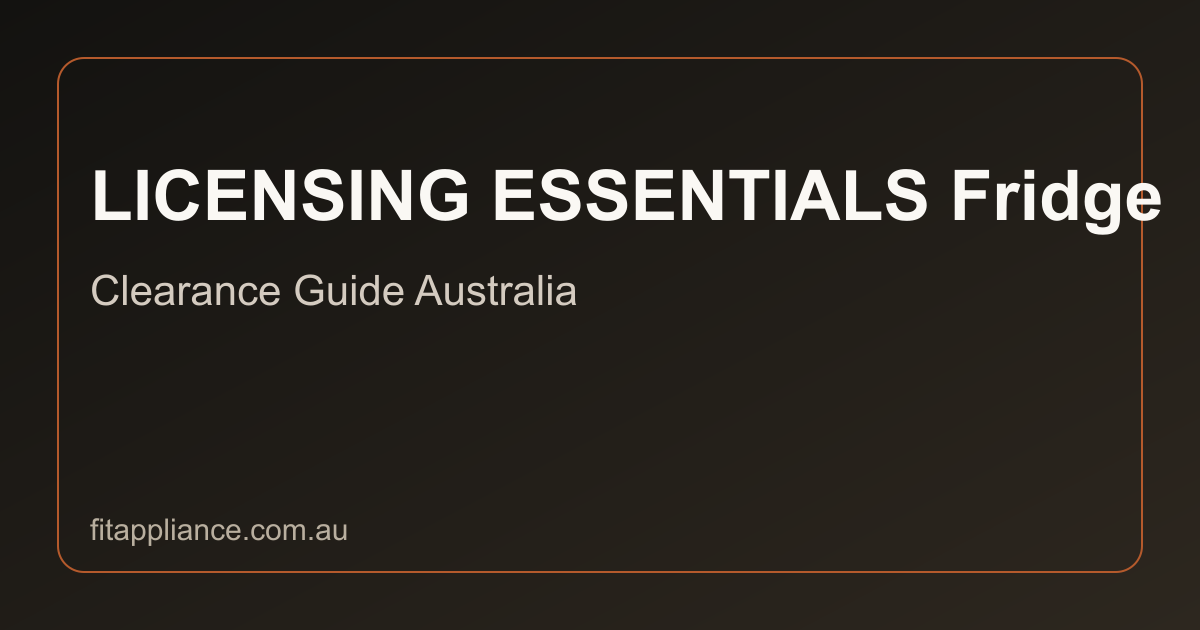 LICENSING ESSENTIALS Fridges clearance guide preview