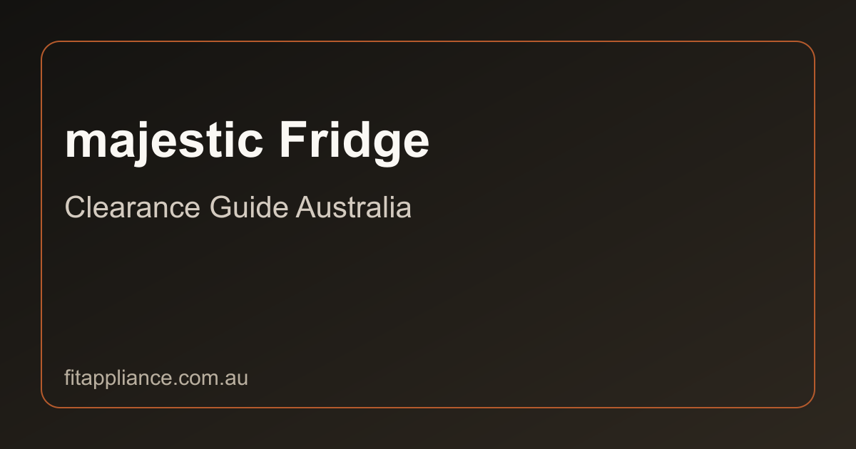 majestic Fridges clearance guide preview