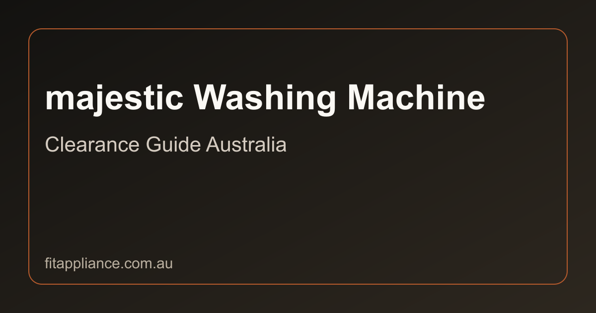 majestic Washing Machines clearance guide preview