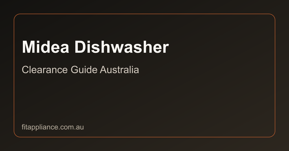Midea Dishwashers clearance guide preview