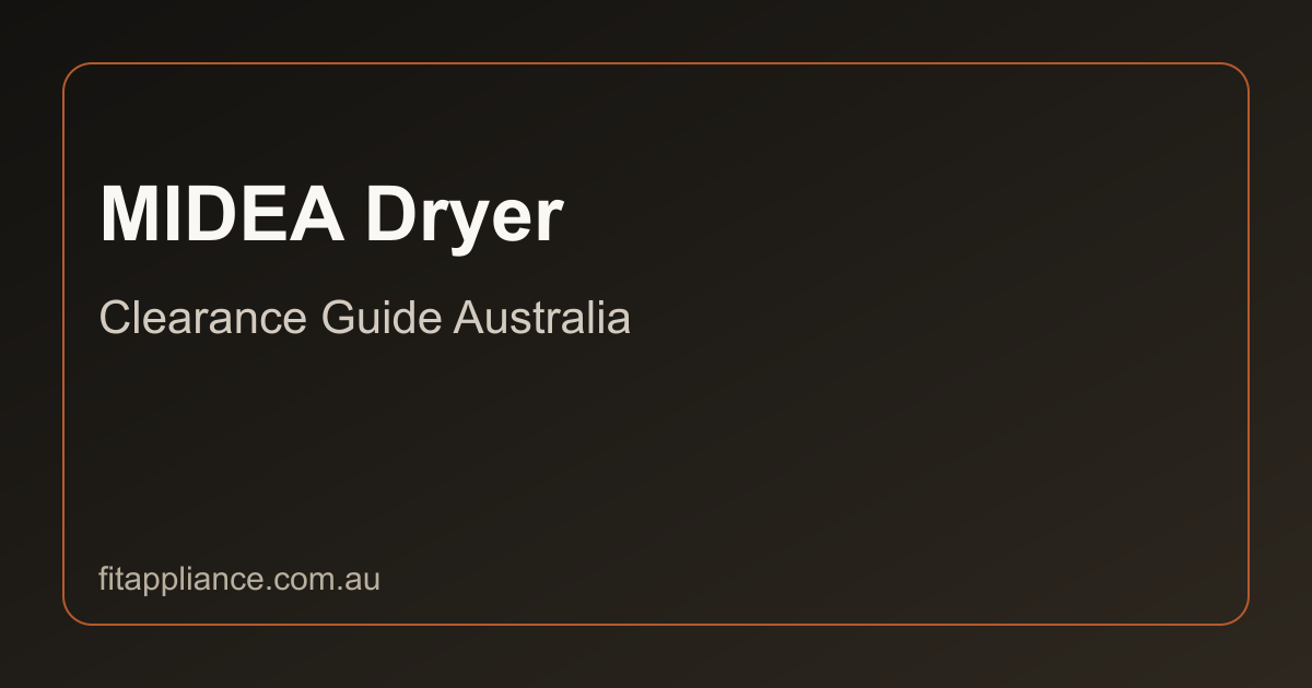 Midea Dryers clearance guide preview
