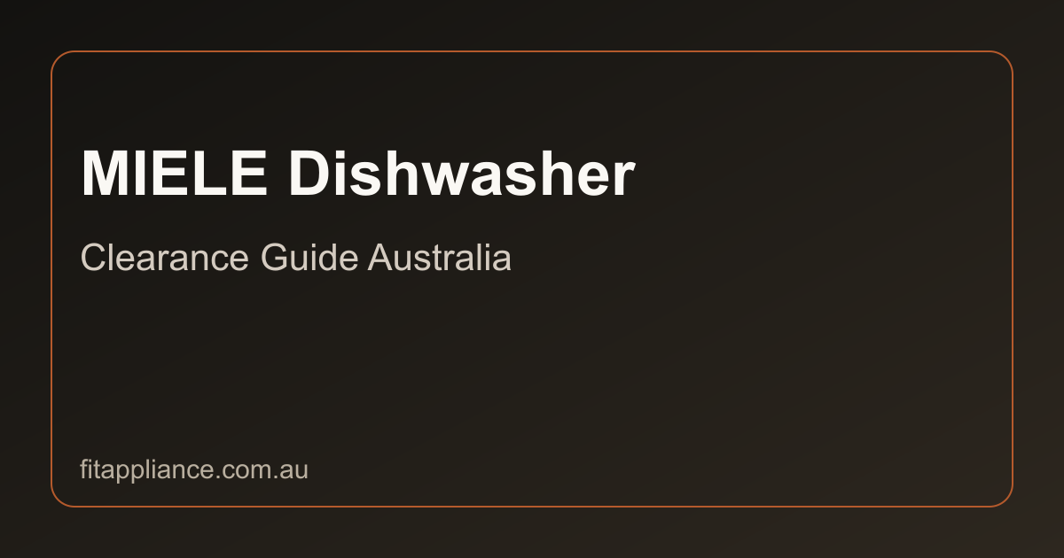 MIELE Dishwashers clearance guide preview