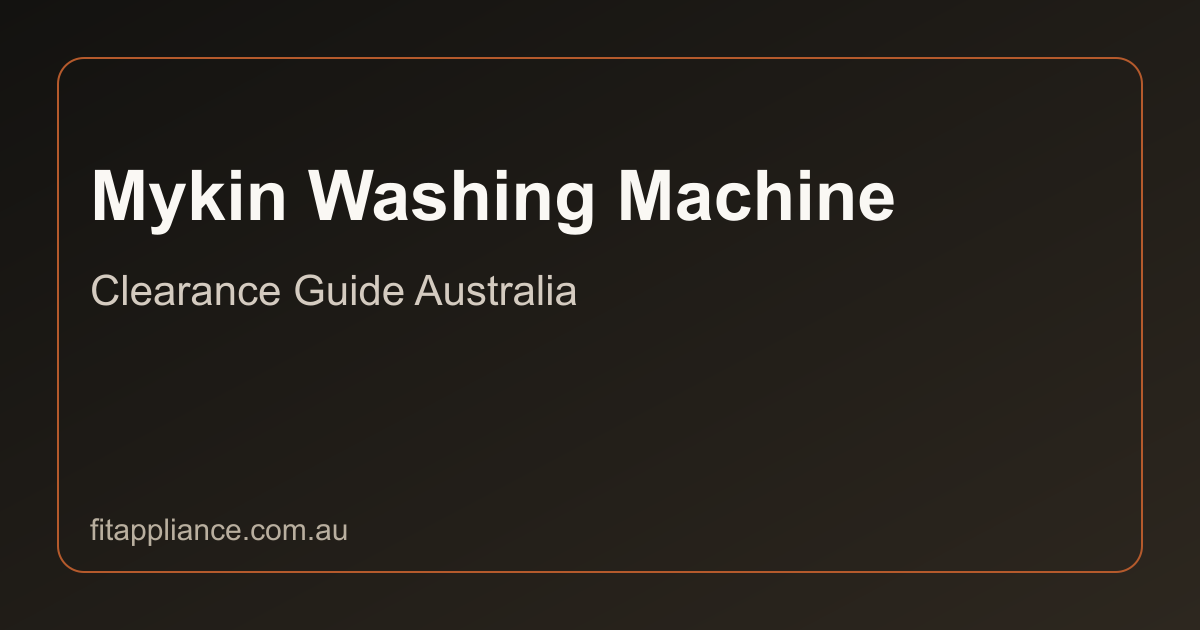 Mykin Washing Machines clearance guide preview