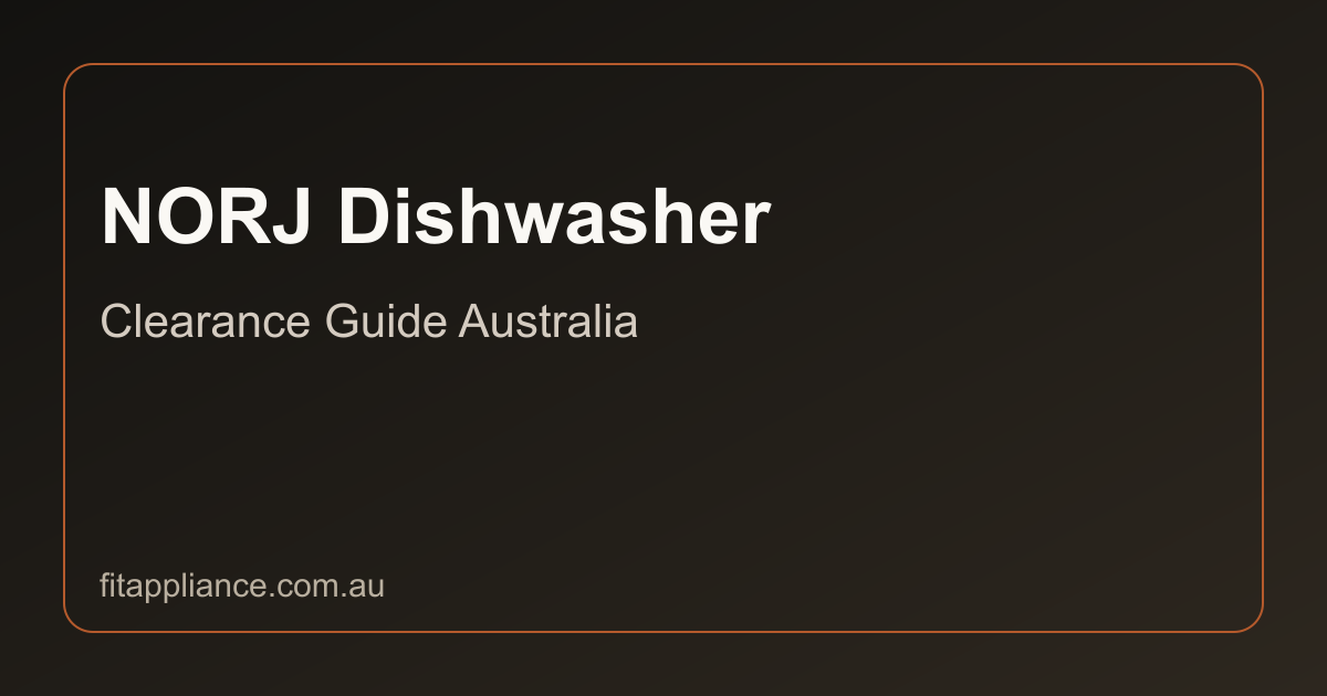 NORJ Dishwashers clearance guide preview