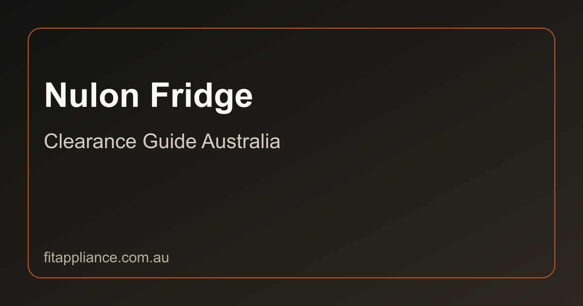Nulon Fridges clearance guide preview