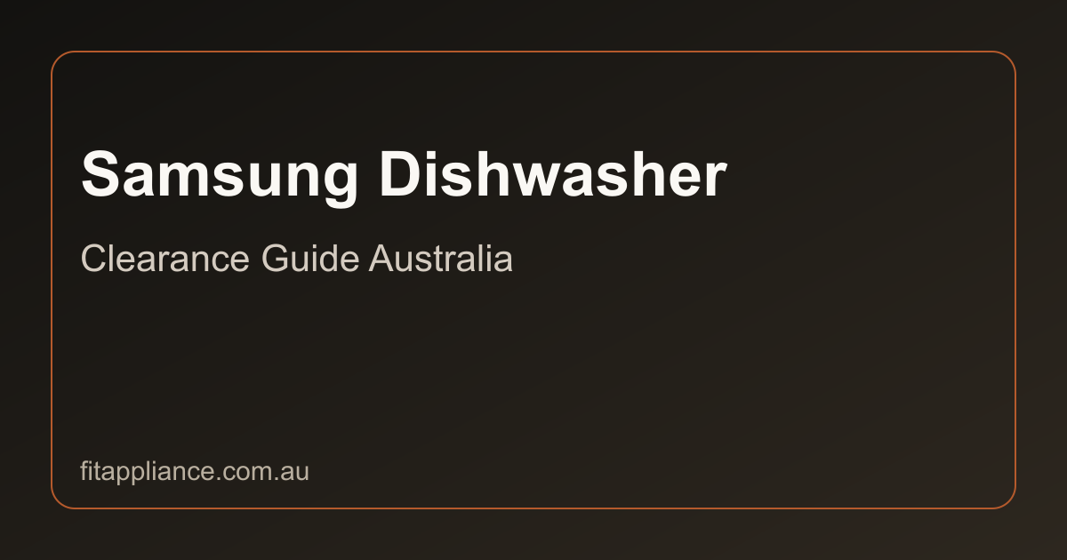 Samsung Dishwashers clearance guide preview