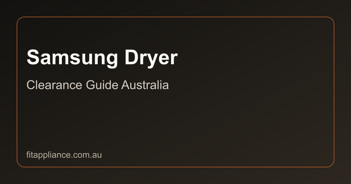 Samsung Dryers clearance guide preview