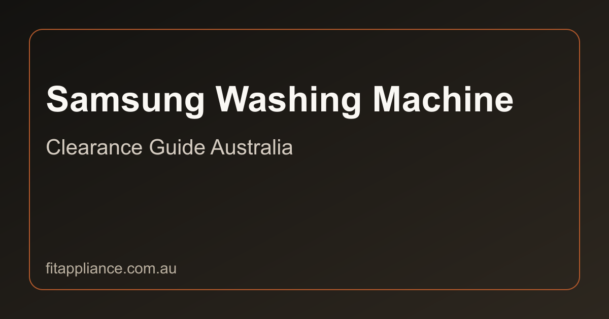Samsung Washing Machines clearance guide preview