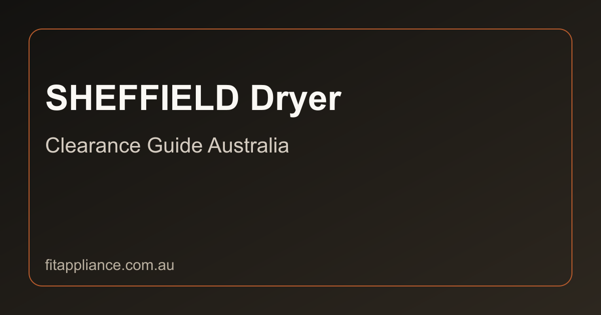 SHEFFIELD Dryers clearance guide preview