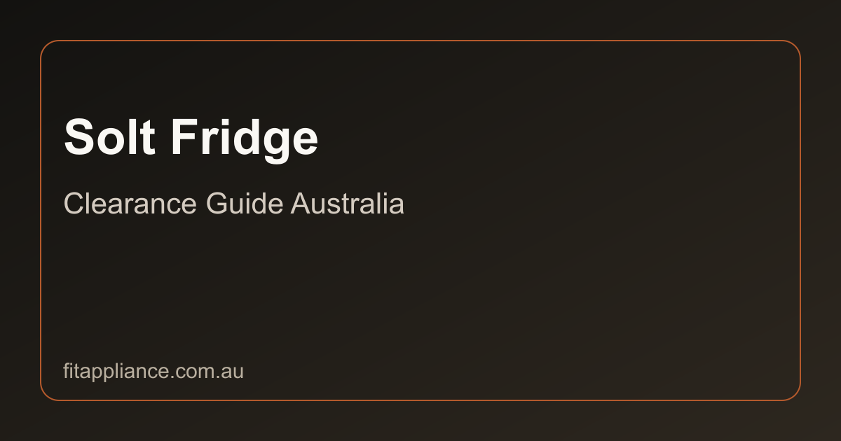 Solt Fridges clearance guide preview