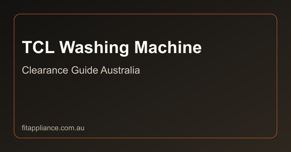 TCL Washing Machines clearance guide preview